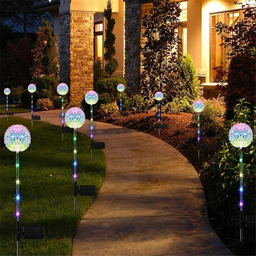 Solar LED Außenleuchten 3-Kopf Löwenzahn Design – IP65 Wasserdichte Garten-, Terrasse- & Wegbeleuchtung Kaufschwan®