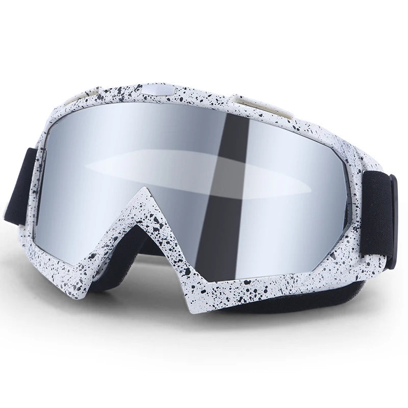 Ski- & Snowboardbrille – Anti-Beschlag Skibrille | Winddichte Motorrad- & Fahrradbrille mit UV-Schutz für Winter Outdoor Sport Kaufschwan® Silber