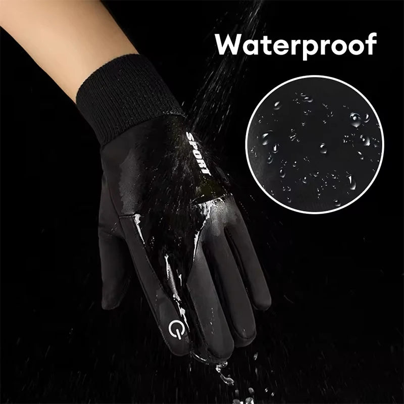 Winter Fahrrad- & Autofahrer-Handschuhe – Herren Touchscreen Handschuhe | Warme Samtfutter Handschuhe mit Anti-Rutsch für Motorrad, Wandern & Klettern Kaufschwan®