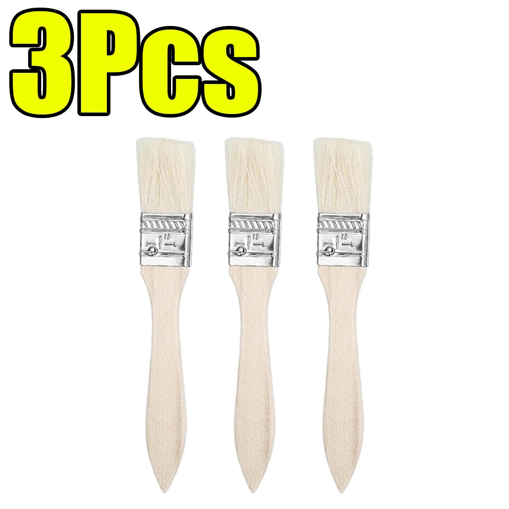 Holzgriff Mehrzweck Pinsel – BBQ, Mal- und Bastelwerkzeug Kaufschwan® 3 Stück
