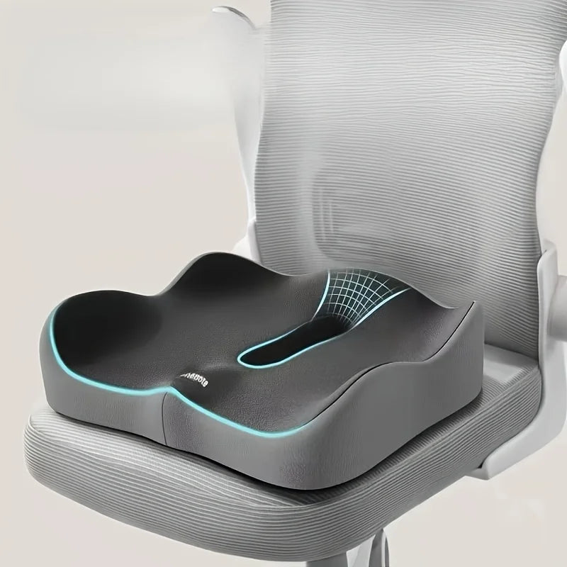 Memory Foam Sitzkissen | 3D Ergonomische Unterstützung | Waschbarer Bezug für Auto & Büro Kaufschwan®