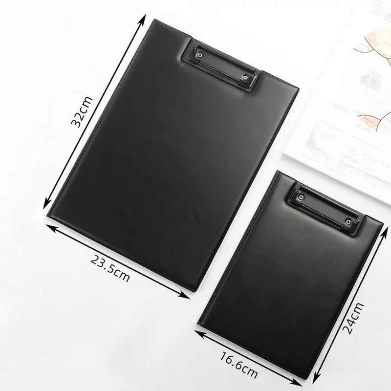 PU Leder Klemmbrett A4 Konferenzmappe – Hochwertiges Padfolio Schreibunterlage | Faltbares A5 Klemmbrett mit Stauraum Kaufschwan®