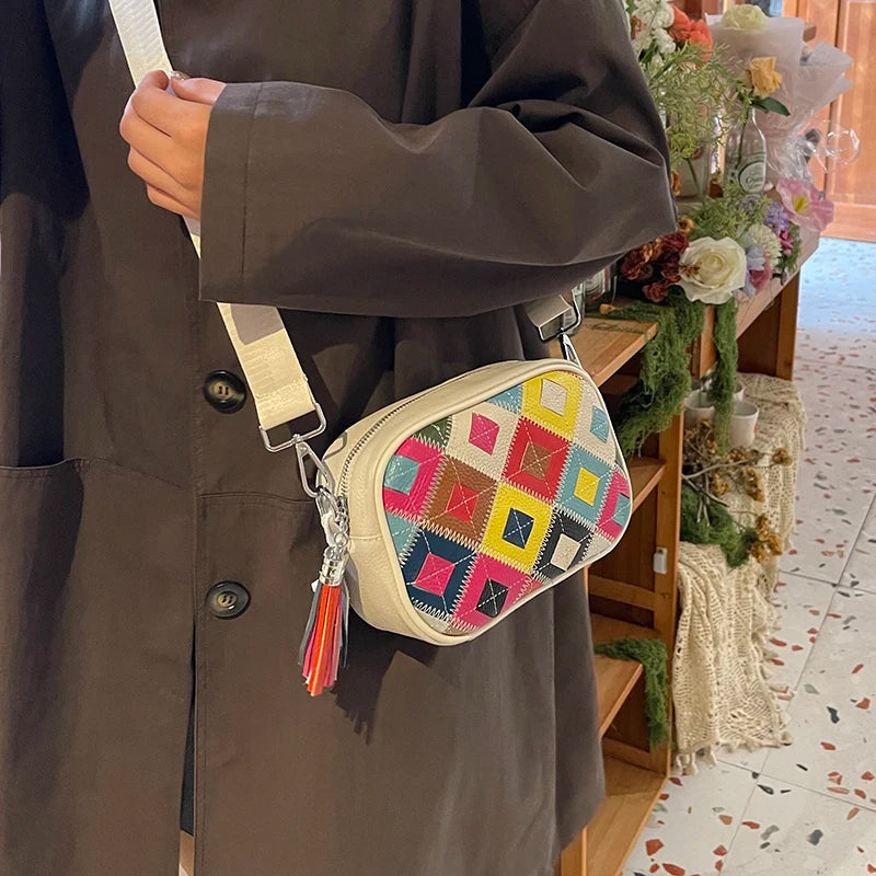 Kleine Bunte Ledertasche – Luxus Damen Handtasche, Crossbody & Schultertasche in Hochwertiger Verarbeitung