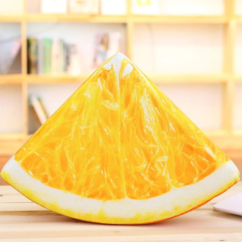 Realistisches 3D Obst Plüschkissen | Wassermelone, Orange, Kiwi & Pomelo | Weiche Schwamminnenfüllung | Kinder, Büro & Zuhause Kaufschwan® Design 3 - 30cm