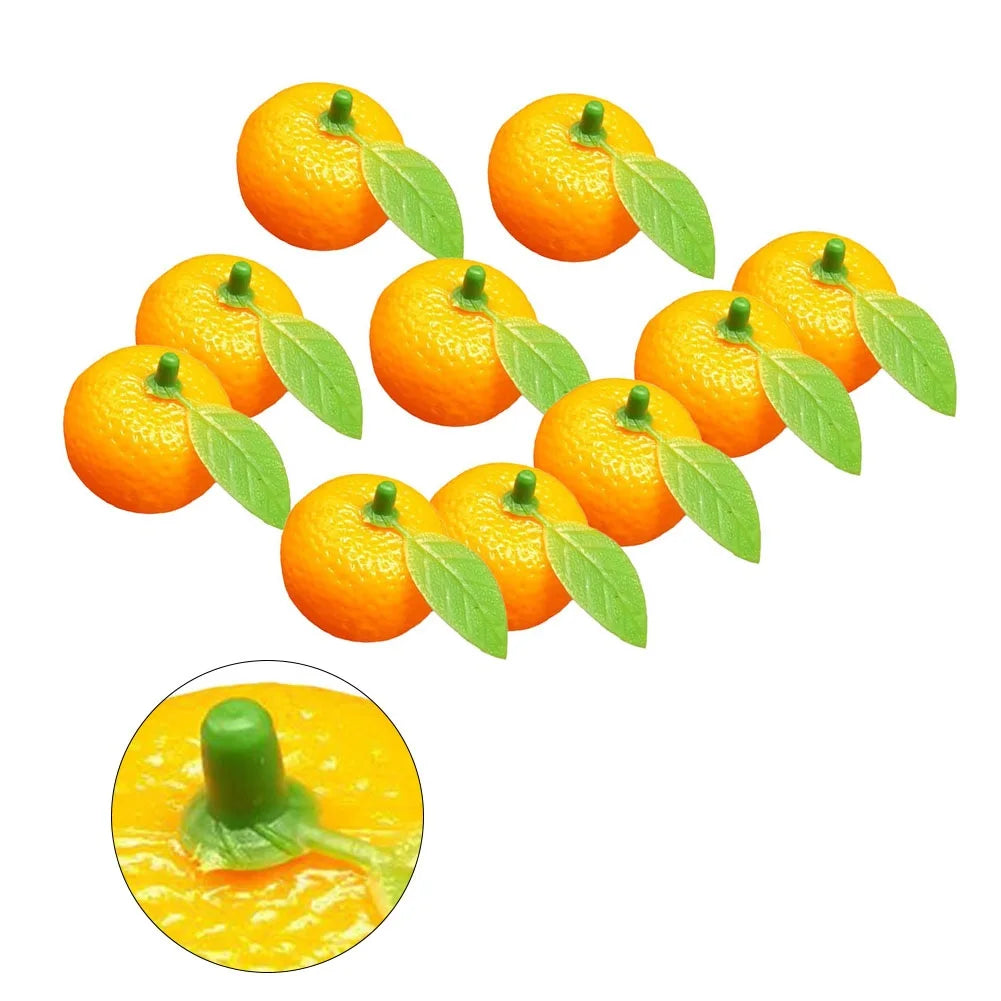 10 Stück Künstliche Grüne Orangen – Hochrealistische Mini Plastik Orangen für Dekoration & Fotografie (3,3 cm) Kaufschwan®