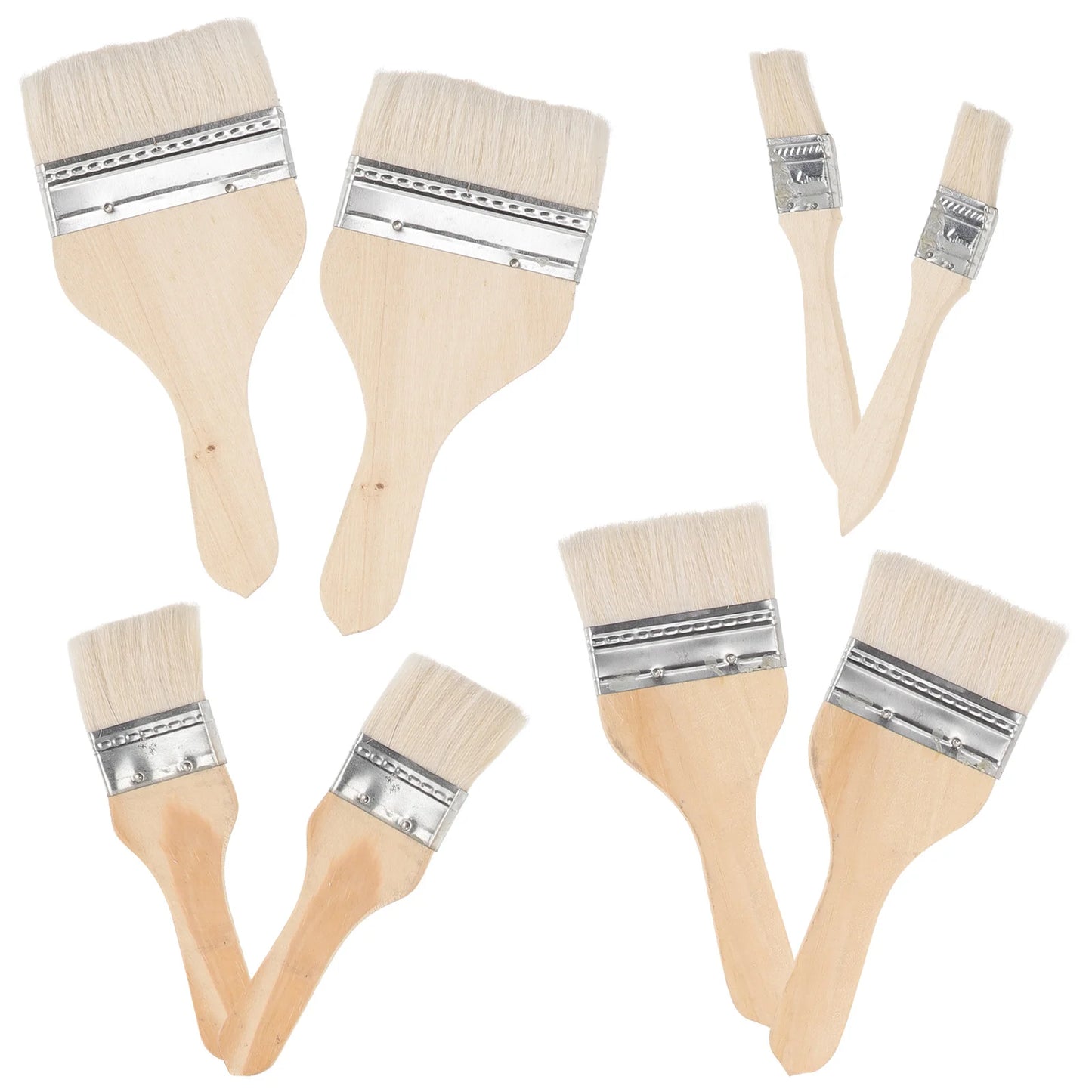 Woll Pinsel Set mit Holzgriff – Mal- und Bastelwerkzeug für Wand und Möbel Kaufschwan®