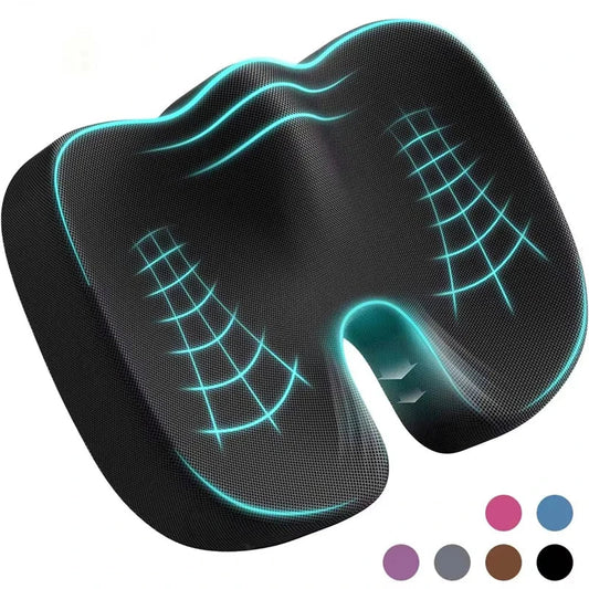 Ergonomisches Memory-Foam Steißbein-Sitzkissen – Komfortable Sitzauflage für Büro & Auto Kaufschwan®