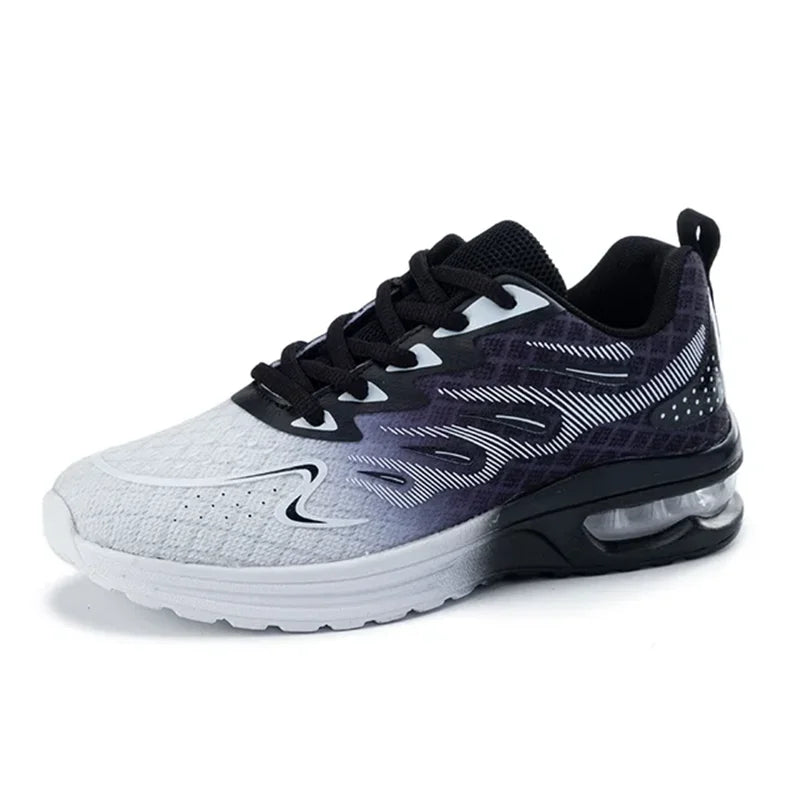 Damen Air Cushion Sneaker – Modische Walkingschuhe | Atmungsaktive Mesh Tennisschuhe & Sportschuhe Kaufschwan® Schwarz 42