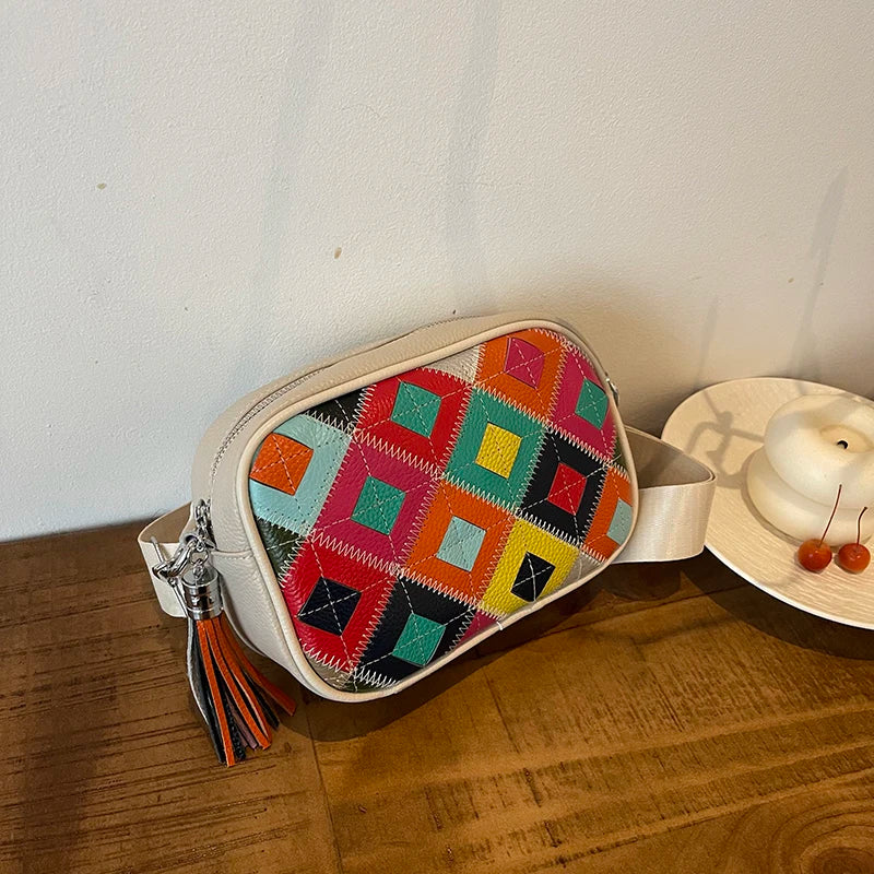 Kleine Bunte Ledertasche – Luxus Damen Handtasche, Crossbody & Schultertasche in Hochwertiger Verarbeitung
