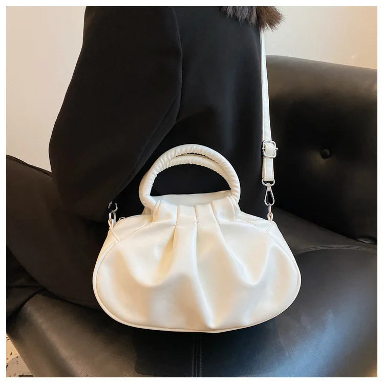 Retro Schultertasche mit Falten-Design – Mehrfarbige Damen Crossbody Handtasche & Elegante Top-Handle Bag Kaufschwan®