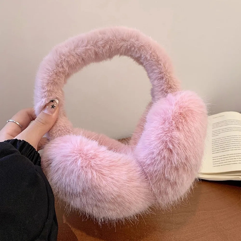Winter Ohrwärmer – Unisex Weiche Plüsch Earmuffs | Outdoor Mode Einfarbig Ohrklappen-Schutz für Damen & Herren Kaufschwan® Rosa