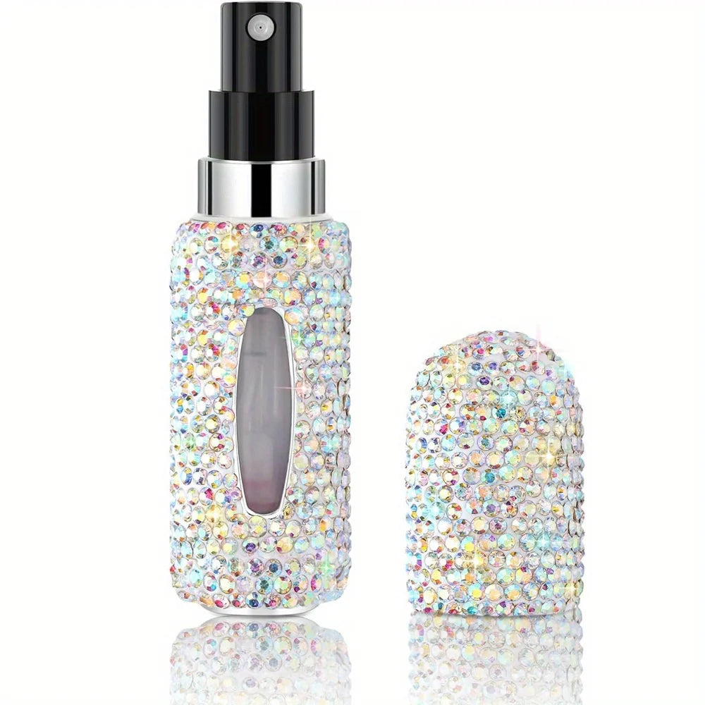 Bling Spray Bottle Rhinestone Perfume Travel Refillable Perfume Atomizer Bottle 5ml Portable Mini Perfume Spray Dispensers Gift Kaufschwan® Glitzer 5ml