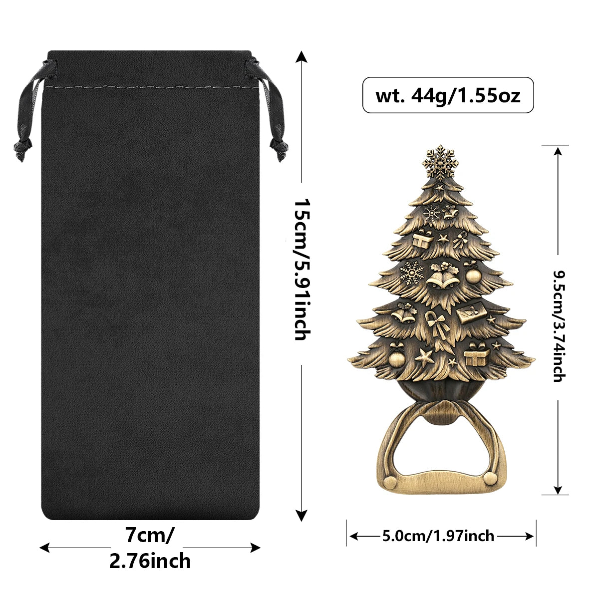 Weihnachtsbaum Flaschenöffner – Bronze/Grau/Gold Geschenk für Männer & Vater Kaufschwan®