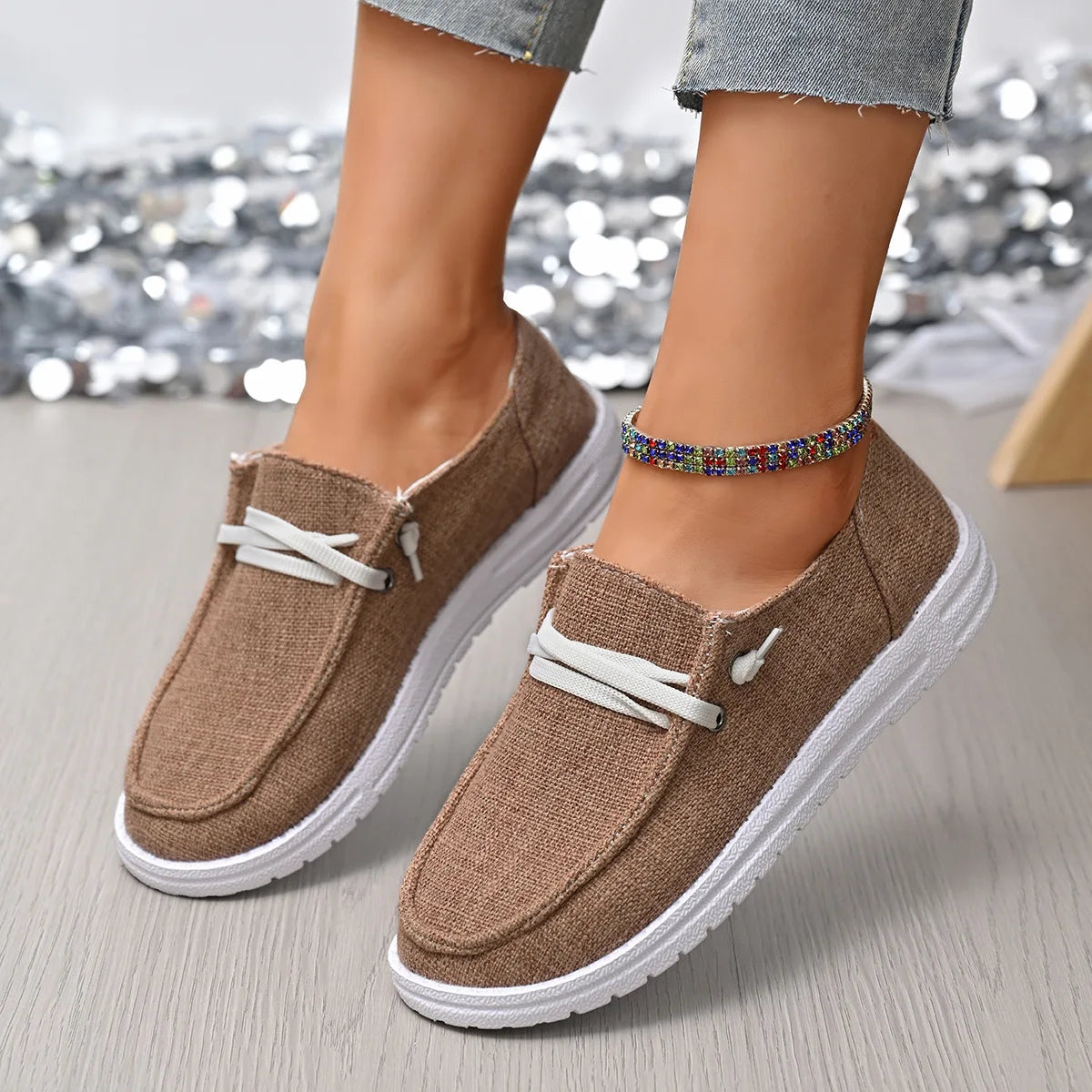 Frühling & Herbst Damen Vulcanized Sportschuhe – Modische Flache Sneaker | Bequeme Freizeitschuhe für Jeden Tag Kaufschwan®