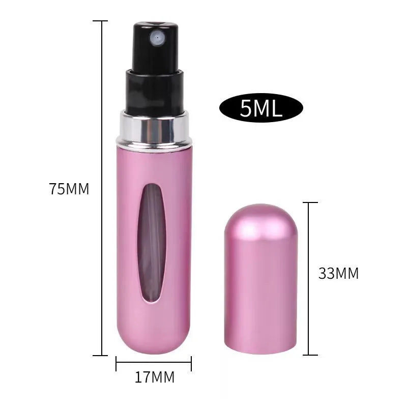 5ml Perfume Refill Bottle Portable Mini Refillable Spray Jar Scent Pump Empty Cosmetic Containers Atomizer for Travel Tool Hot Kaufschwan®