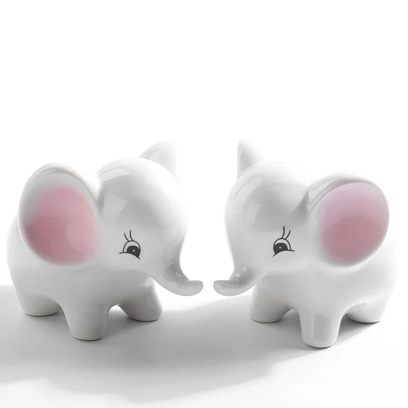 Kreativer Keramik Mini Blumentopf – Niedlicher Weißer Baby Elefant Sukkulenten Topf | Tisch Deko Ornament Kaufschwan®
