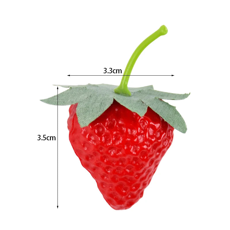 20 Stück Künstliche Erdbeeren – Plastik Simulationsfrüchte für Küche, Tisch, Weihnachten & Party Dekoration Kaufschwan®