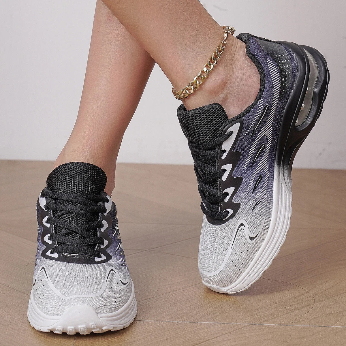 Damen Air Cushion Sneaker – Modische Walkingschuhe | Atmungsaktive Mesh Tennisschuhe & Sportschuhe Kaufschwan®