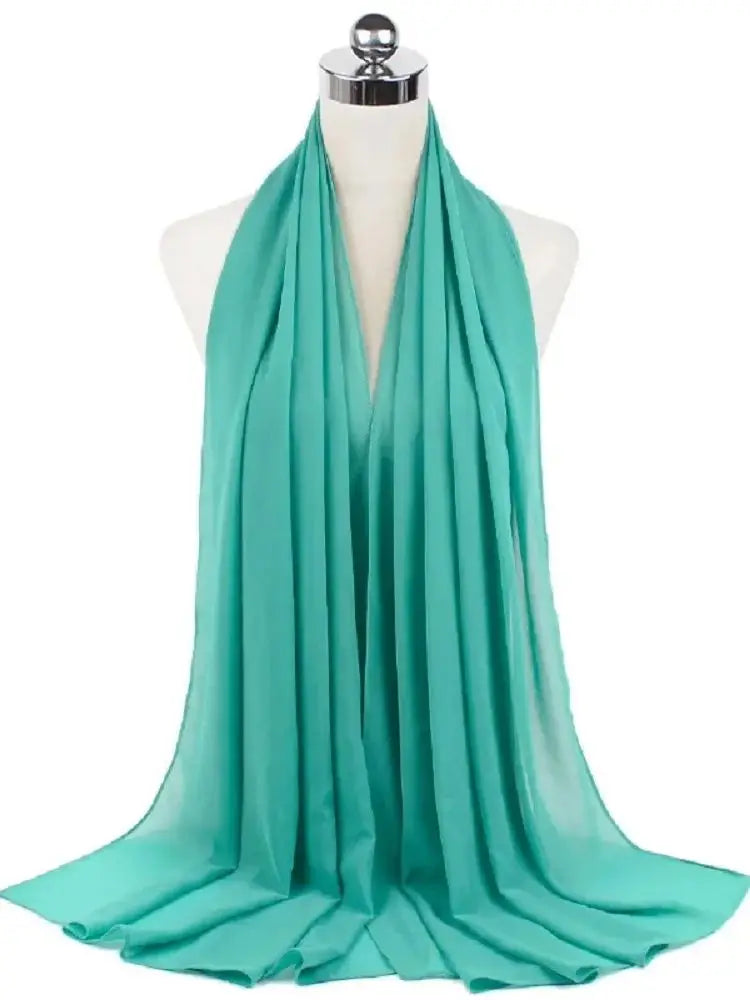 Damen Hijab aus Chiffon – Sofort Tragbares Kopftuch | Einfarbiger Instant Hijab Schal, Arabischer Wrap & Islamischer Schal