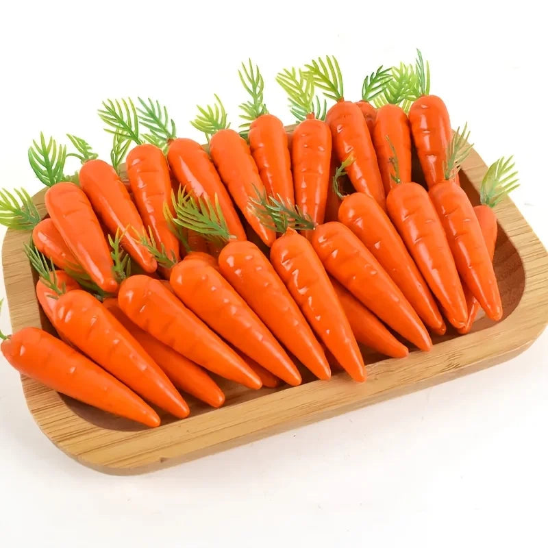 35 Stück Mini Künstliche Karotten – Plastik-Schaum Gemüse Dekoration für Ostern, Frühling & Party Kaufschwan®