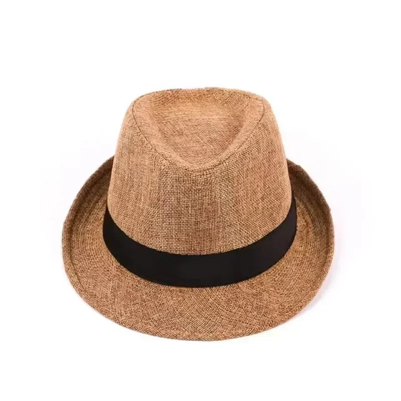 Herren Baumwoll-Leinen Hut – Jazzhut, Englischer Gentleman Hut, Vielseitig & Modisch Kaufschwan®