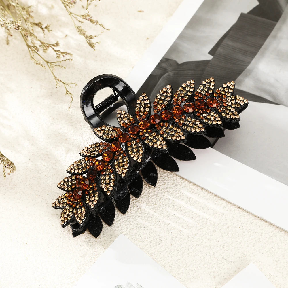 Haarklammer mit Glitzer & Strass – Vintage Herzförmige Kristall-Haarspange für Damen Kaufschwan® Abbildung 3