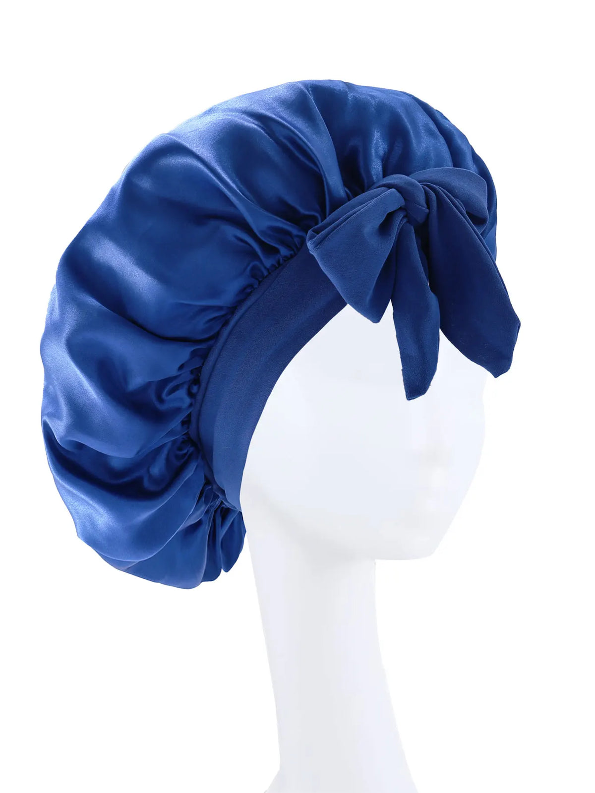 Seidig Weiche Satin-Schlafhaube für Damen – Verstellbare Haarhaube mit Bindeband für Lockiges Haar