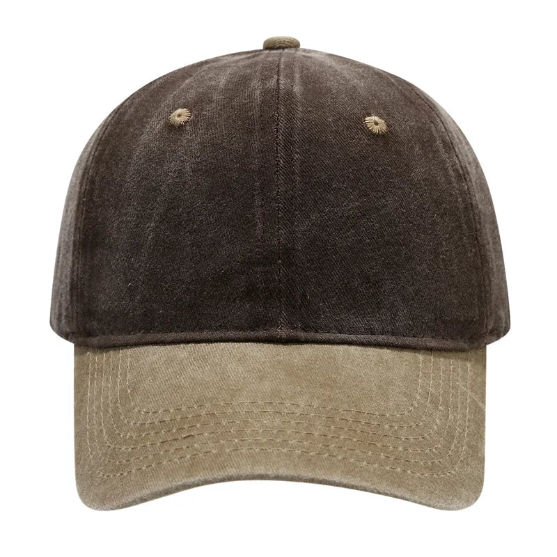 Vintage Washed Baseballkappe | Herren & Damen Farblich Abgestimmte Sonnenkappe | Lässige Snapback Hip Hop Kappe für Frühling & Sommer Kaufschwan®