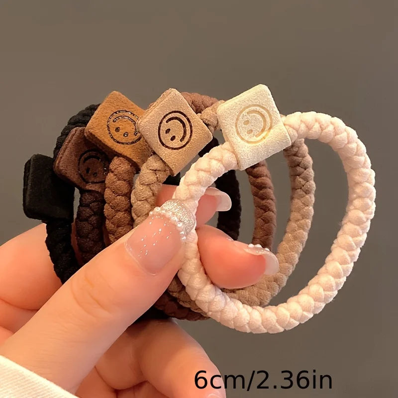 5 Stück Gedrehte Haargummis | Weiche Hoch-Elastische Haarbänder | Vielseitige Ponytail-Scrunchies für Damen & Mädchen Kaufschwan®