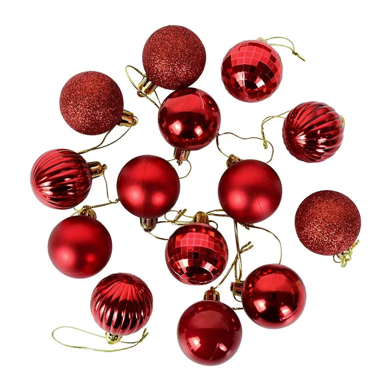 36 Stück Weihnachtskugeln Set – Rot & Gold | Christbaumkugeln Deko für Zuhause, Weihnachten & Neujahr 2026