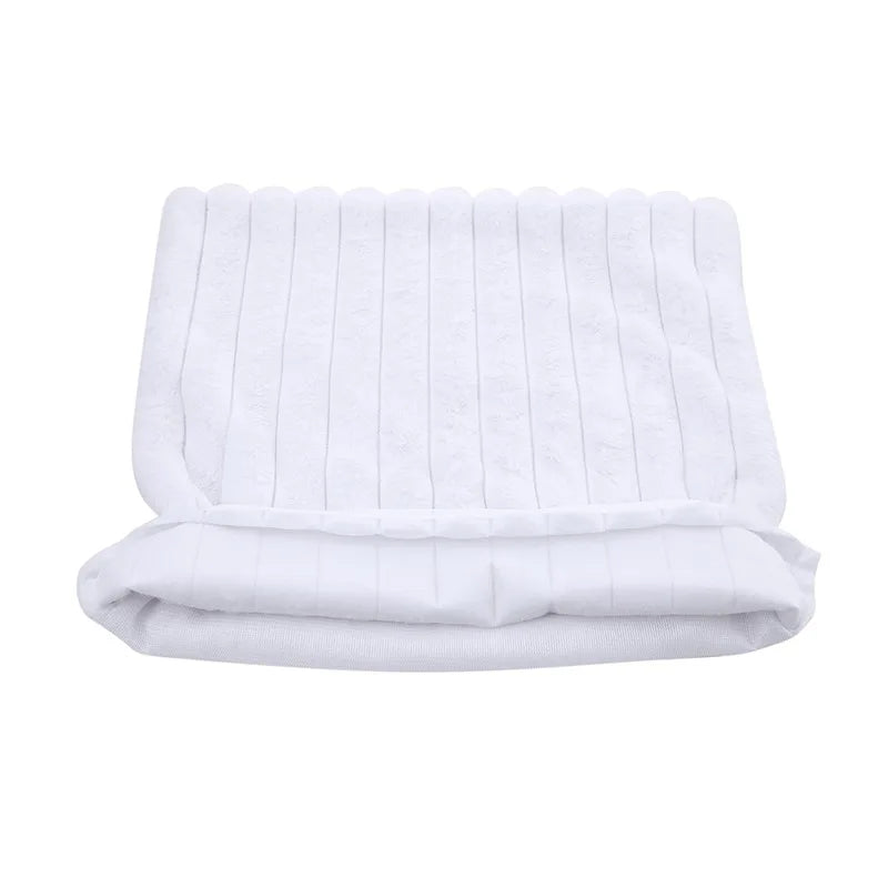 Weiß & Rosa Dekorativer Kissenbezug | Flauschiger Weicher Überwurf für Sofa, Couch & Wohnkultur | 45x45cm