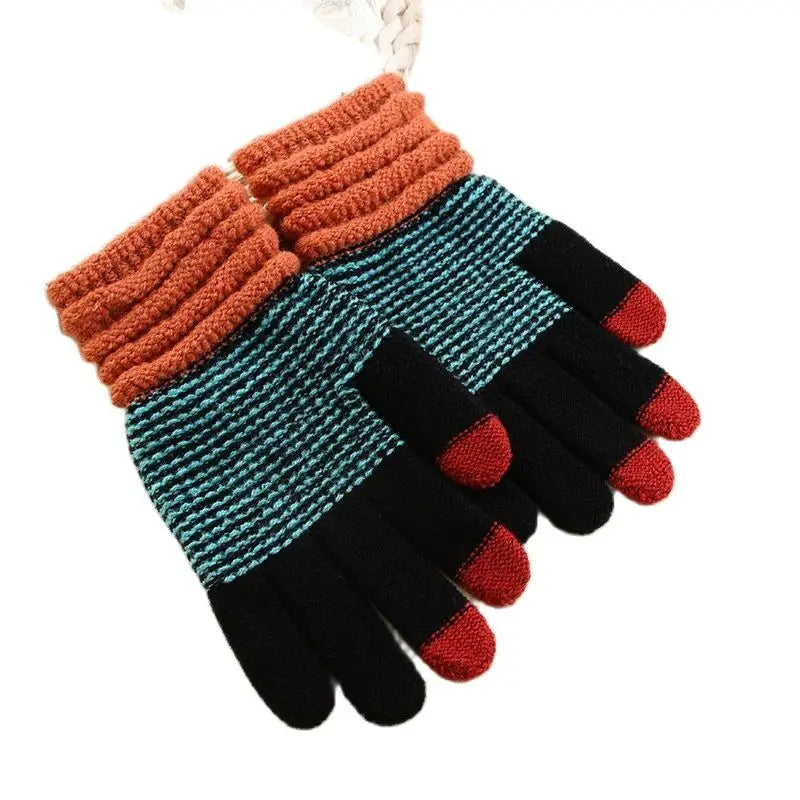 Damen Kaschmir Optik Strickhandschuhe – Warme Winterhandschuhe mit Touchscreen | Verdickte Vollfinger Handschuhe für Herbst & Winter Kaufschwan®