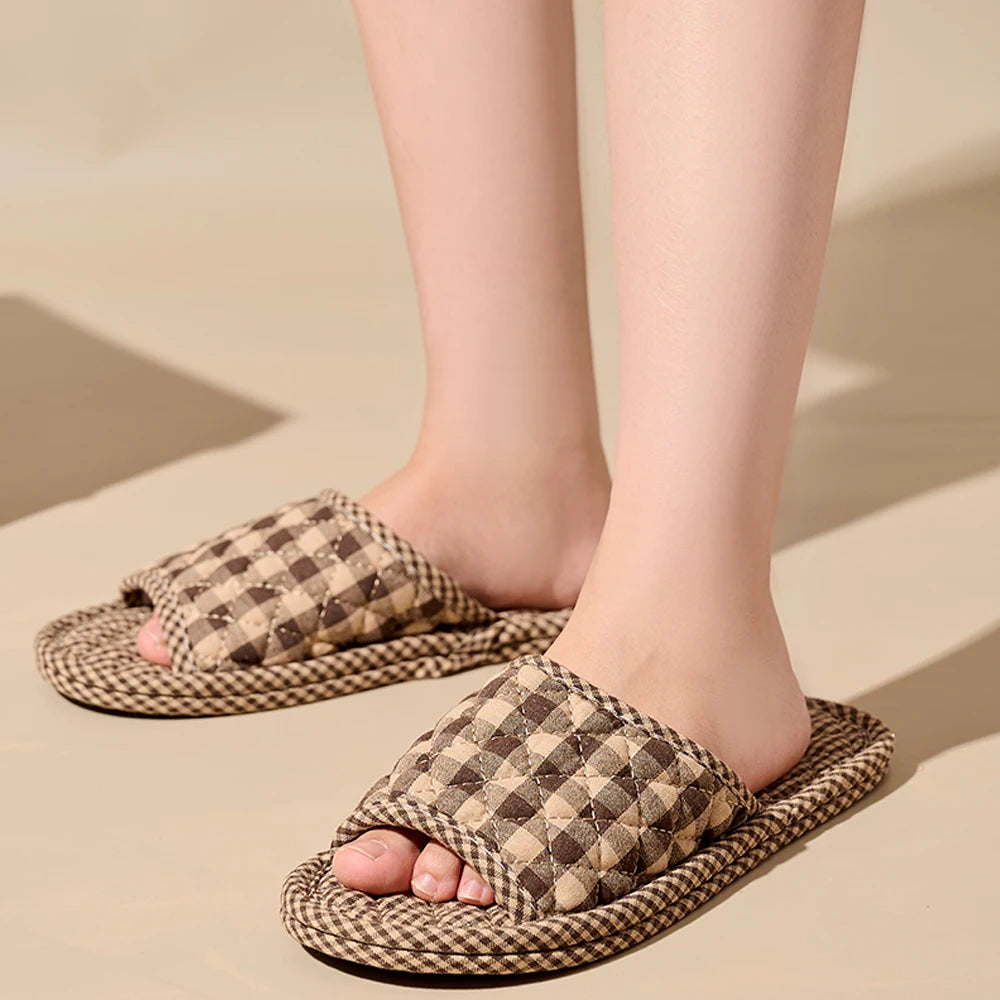 Leichte Damen & Herren Hausschuhe aus Baumwolle | Florale Retro Indoor-Schuhe | Rutschfest & Bequem für Zuhause Kaufschwan®