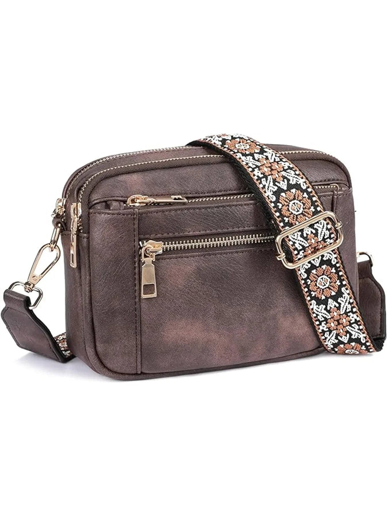 Multifunktionale Color Block Crossbody Tasche – Damen PU Leder Schultertasche & Geldbörse mit Verstellbarem Riemen Kaufschwan®