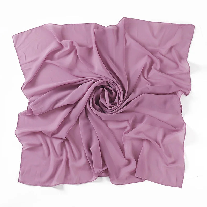 85×85CM Kopftuch – Damen Quadrat Hijab | Muslimisches Einfarbiges Kopftuch, Modischer Schal & Unterkopftuch Kaufschwan® Helles Lila