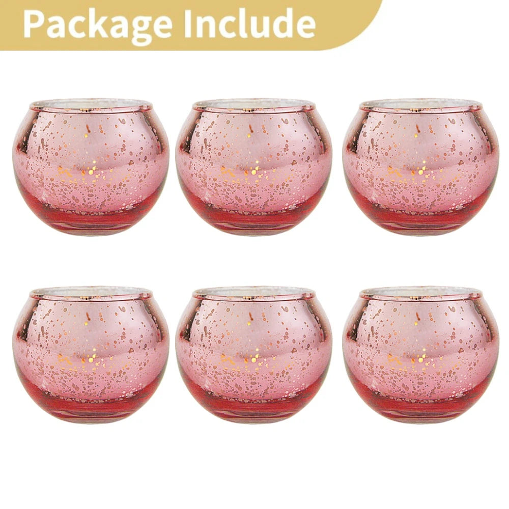 6 / 12 Stück Mercury Glas Teelichthalter – Bunte Kreative Kerzenhalter – Kaufschwan®