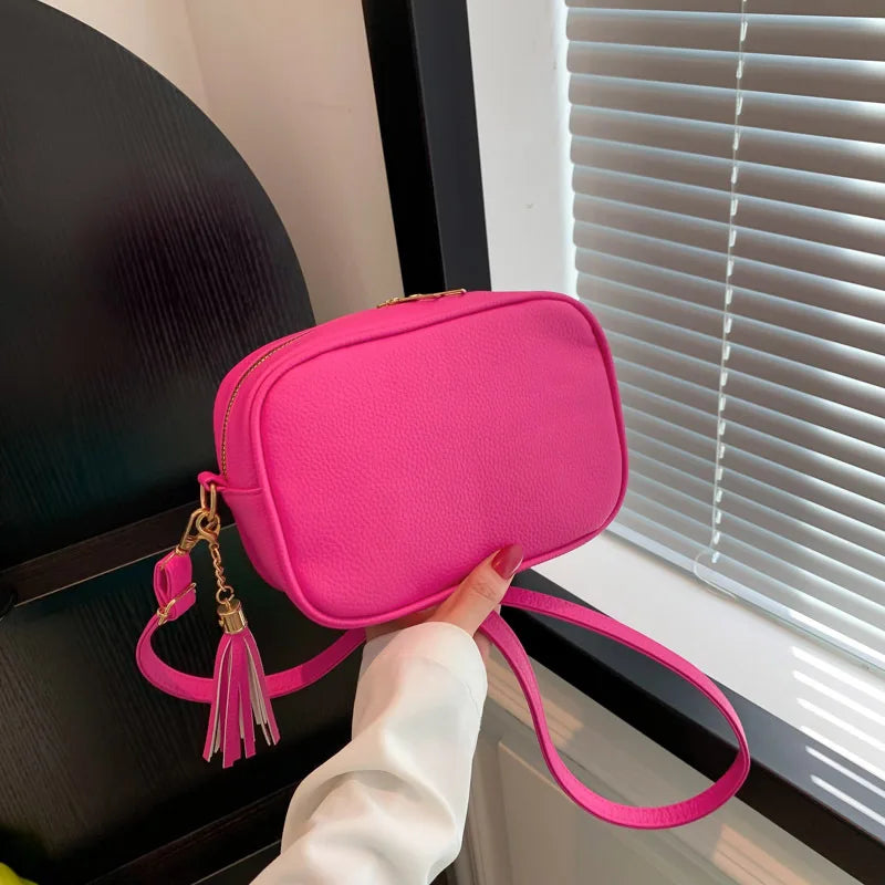 Minimalistische Schultertasche – Damen Umhängetasche mit Großer Kapazität | Einfarbige Kleine Quadratische Crossbody Tasche