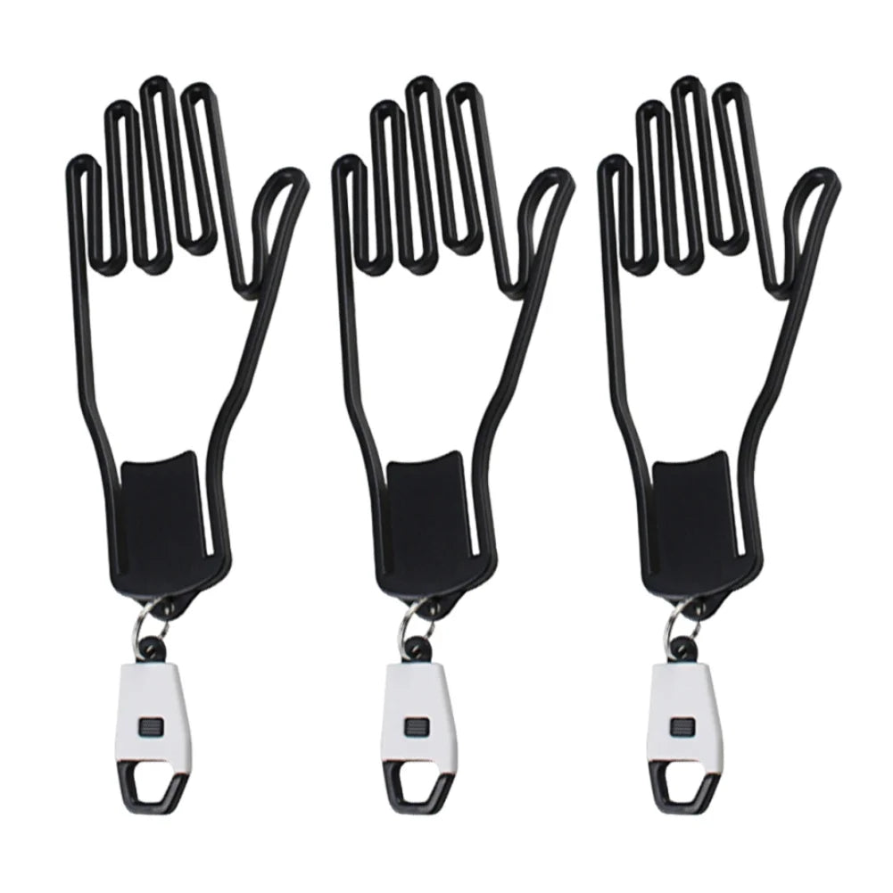 3-in-1 Golf Handschuhhalter – Tragbarer Kunststoff Trockner, Aufhänger & Former | Langlebiger Handschuhspanner & Displayständer Kaufschwan® Weiß - 3 Stück