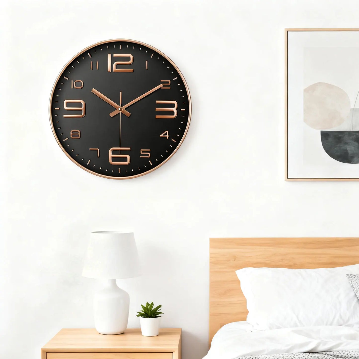 12 Zoll Moderne Quarz Wanduhr – Leise Große Zahlen Uhr Kaufschwan®