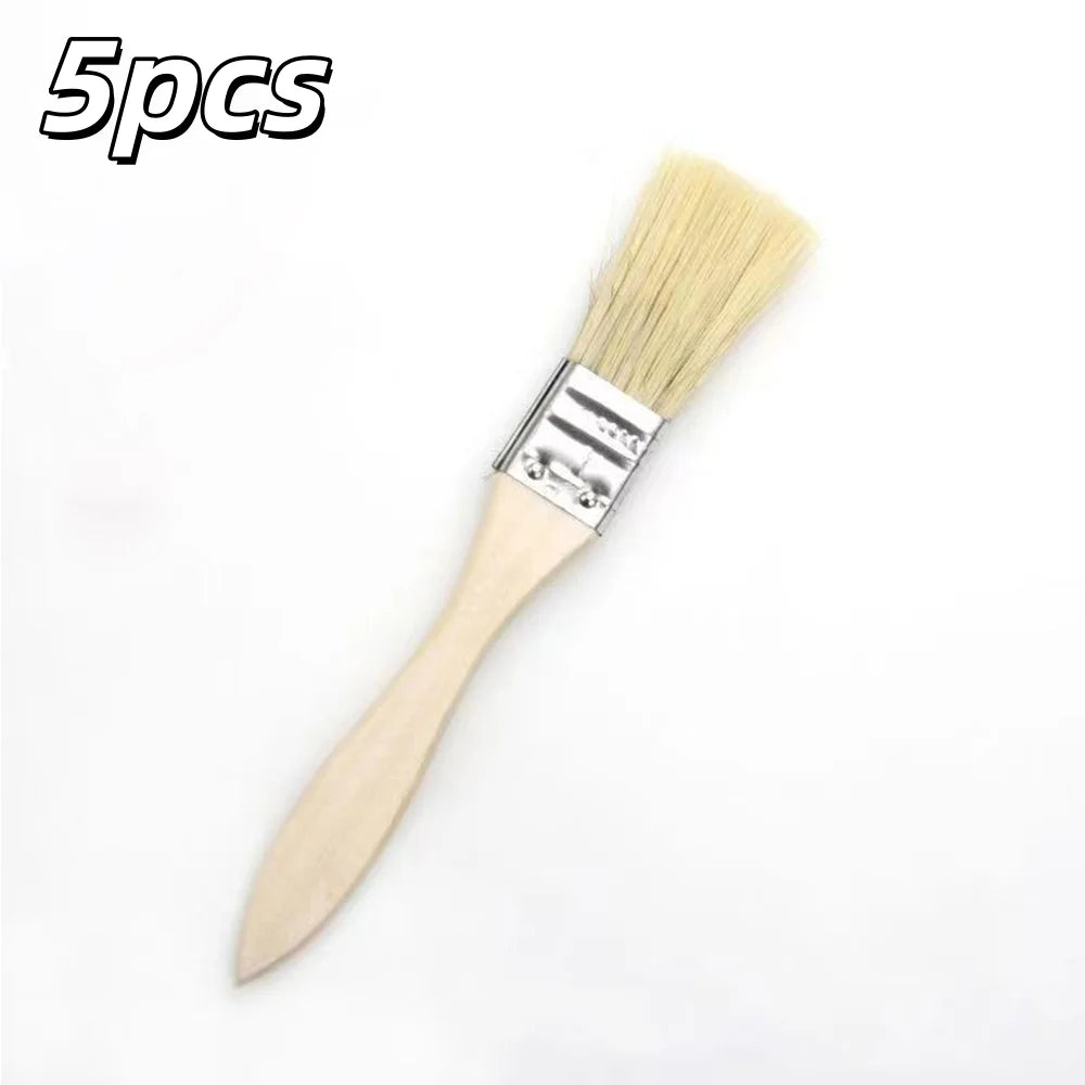 Schweineborsten Pinsel mit Holzgriff – Werkzeug für Malerei, Verputzen und Reinigung Kaufschwan® 5 Stück