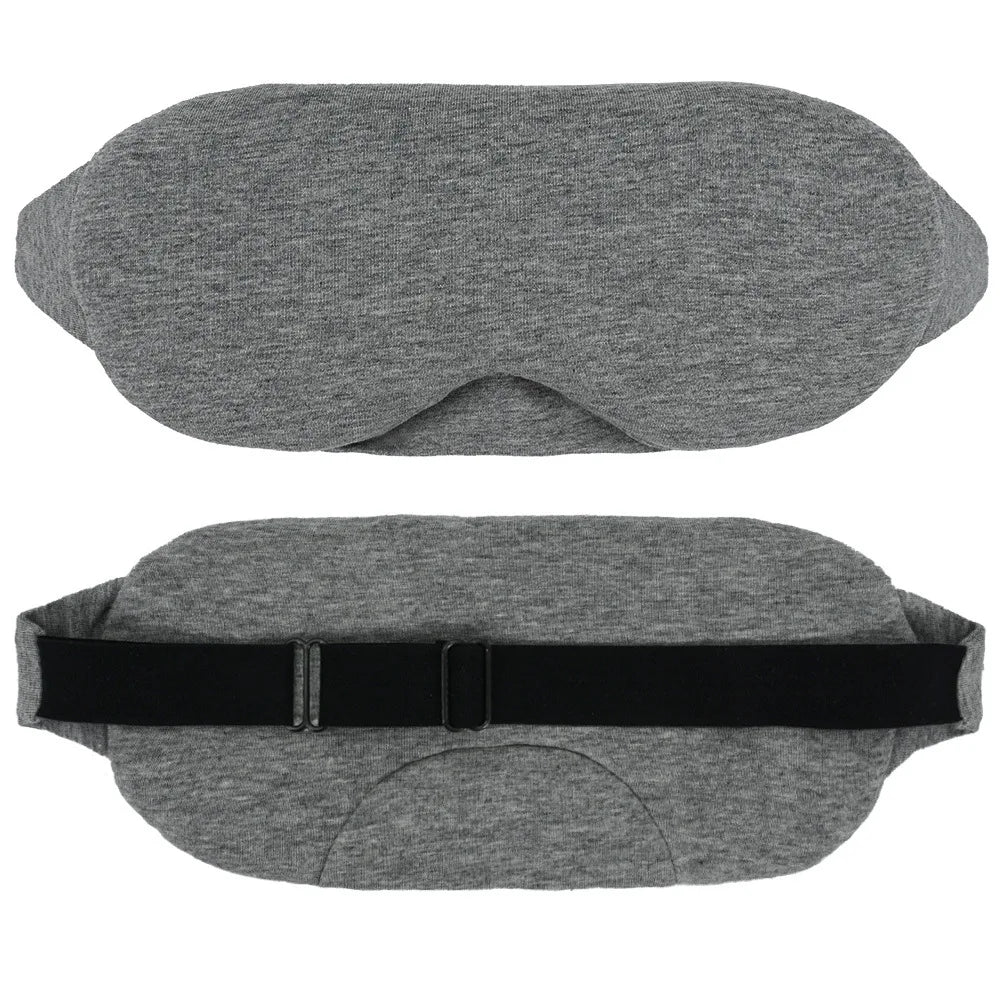 Baumwolle Schlafmaske | Lichtundurchlässige, Weiche & Bequeme Augenbinde | Augenabdeckung für Schlaf & Reisen Kaufschwan® Dunkelgrau