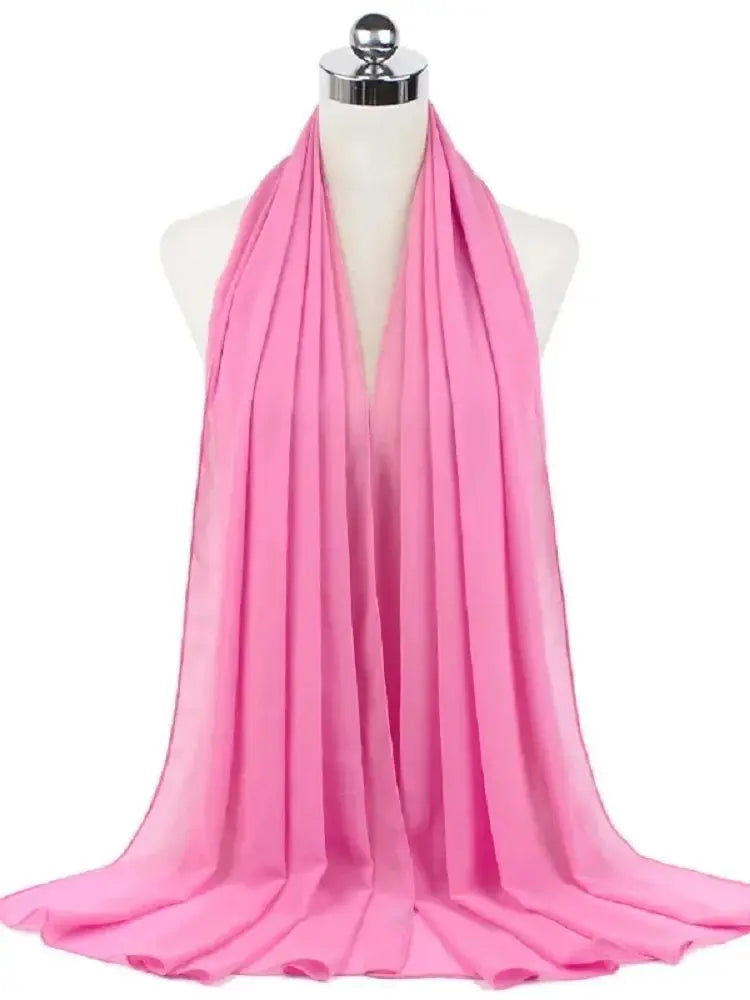 Damen Hijab aus Chiffon – Sofort Tragbares Kopftuch | Einfarbiger Instant Hijab Schal, Arabischer Wrap & Islamischer Schal