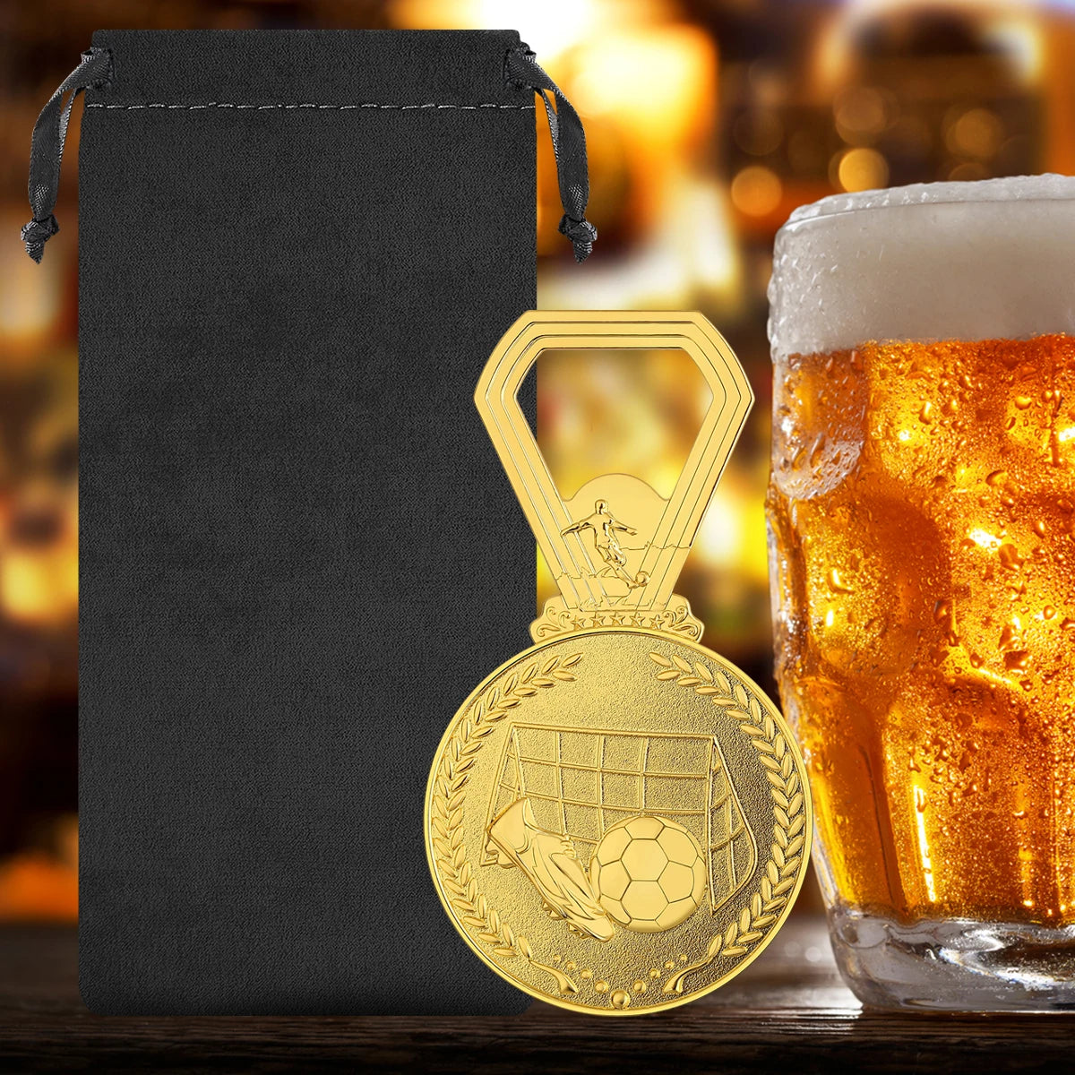 Fußball Medaillen Flaschenöffner – Bronze/Grau/Gold Geschenk für Männer Kaufschwan®