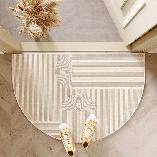 Halbkreis-Fußmatte – Rutschfeste Türmatte für Innen & Außen, Dekorativer Teppich für Eingangsbereich und Wohnzimmer Kaufschwan® Style 1 50x80cm 20x31inch