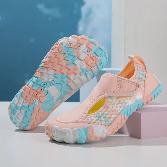 Kinder Wasserschuhe – Leichte, Atmungsaktive Badeschuhe für Strand & Schwimmen Kaufschwan® Rosa 32