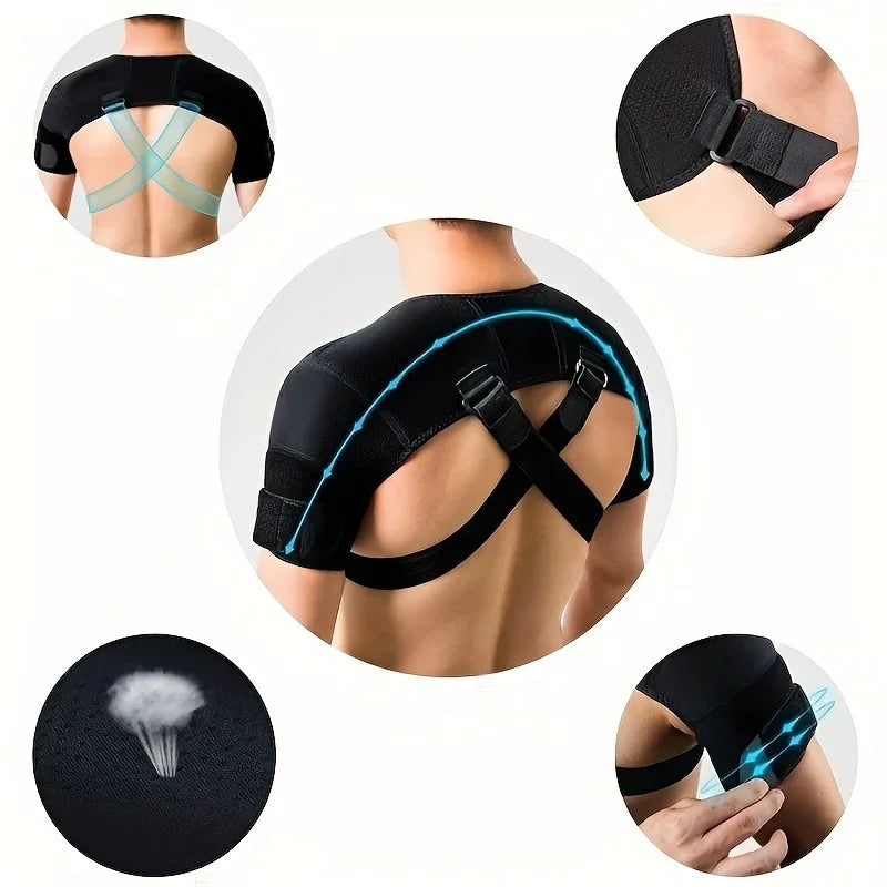 Verstellbare Cross-Schulterstützgurte | Schulterbandage für Rücken- & Schulterstabilität | Polyesterfaser, nur Handwäsche Kaufschwan®