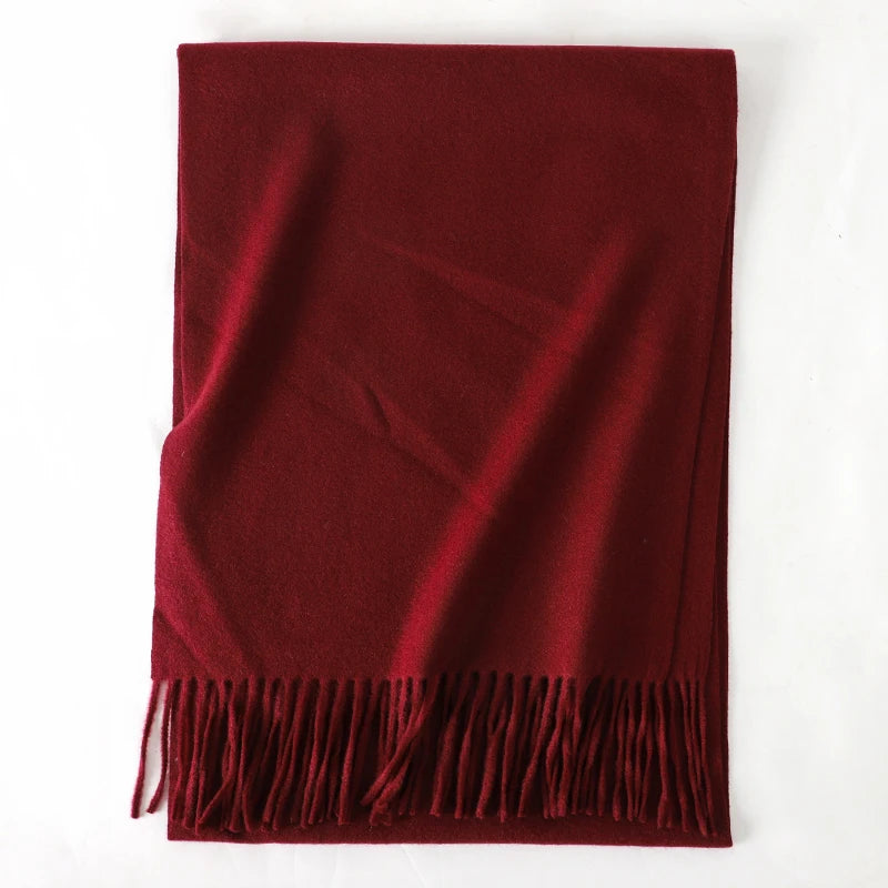 Bunte Winter Schals für Damen | Langer Kaschmir-Optik Wärmeschal | Einfarbig Hijab, Umschlagtuch & Pashmina Kopftuch Kaufschwan®