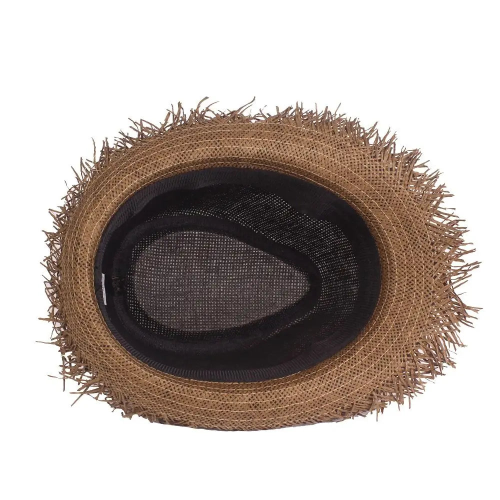 Strohhut für Damen & Herren – Atmungsaktiver Cowboy Sonnenhut mit breiter Krempe, Sommer Beach Jazz Cap Kaufschwan®