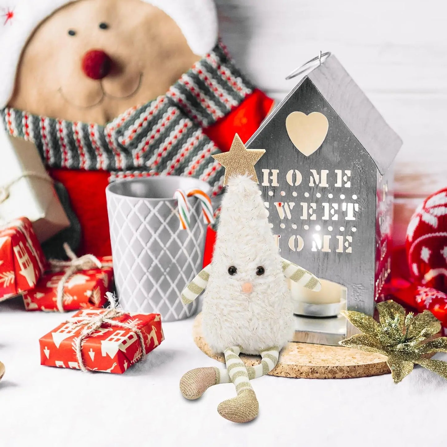 Weihnachten Plüschpuppen – Deko | Niedliche Weihnachtsfiguren für Kinder, Zuhause, Hotels & Schaufenster