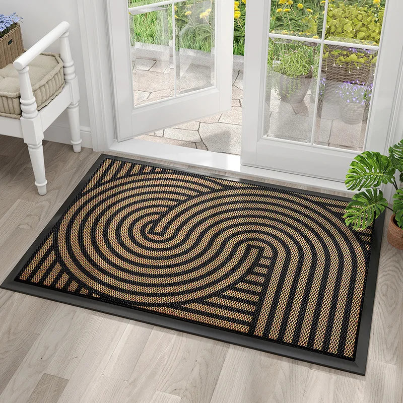 Premium Nylon Eingangsmatte – Staubfangend, Rutschfeste Naturlatex-Unterseite, Verschleiß- & Kratzfest, Leicht Zu Reinigen Kaufschwan® Motiv 3 80x120cm